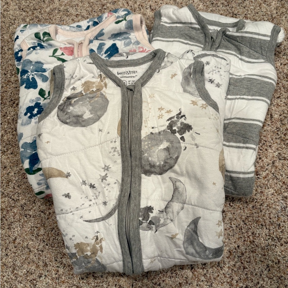 Burt's Bees Baby Moon and Floral Sleep Sacks